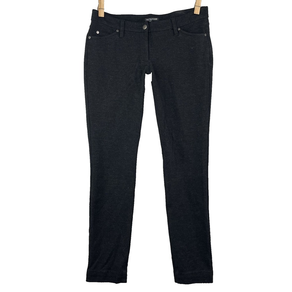Eileen Fisher Jegging Pants Women's 8 Black Preppy Minimalist Indie Y2K Academia